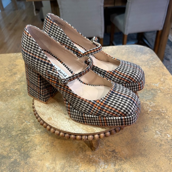 Charles David Vivianna Houndstooth Platform Mary Janes - Picture 2 of 10